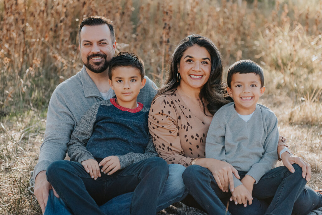 Sam, owner of Rise & Shine Maid Services, with his family in Rocklin