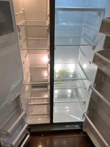 Inside of a cleaned, empty refrigerator