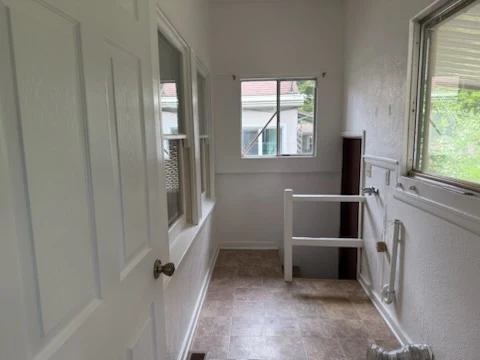 Clean hallway and windows