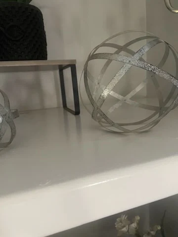 Clean glass tabletop and decor